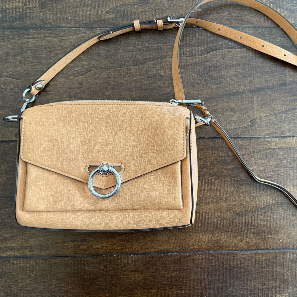 Rebecca Minkoff Jean MAC Tan Leather Convertible Ring Accent  Crossbody Bag